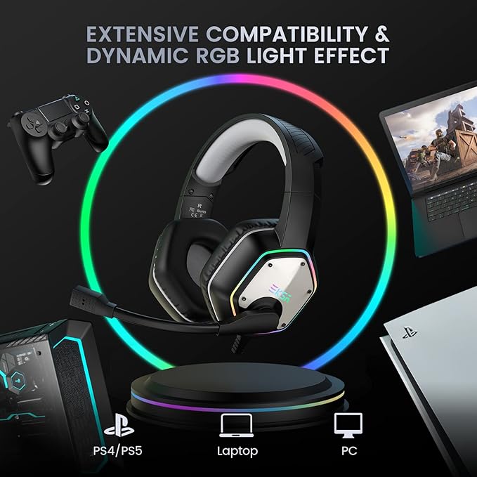 EKSA E1000 USB Gaming Headset for PC, Computer Headphones - Image 7