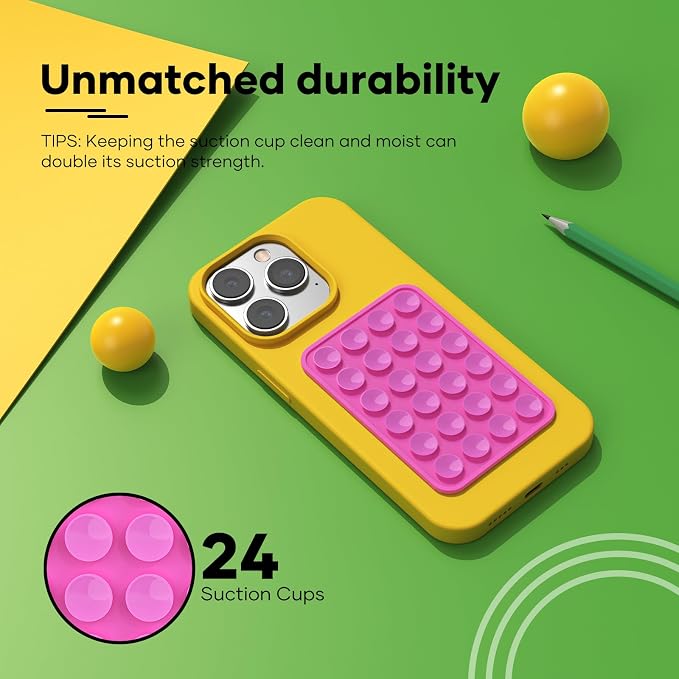Silicone Phone Sticky Grip, Suction Phone Case Mount - Image 4