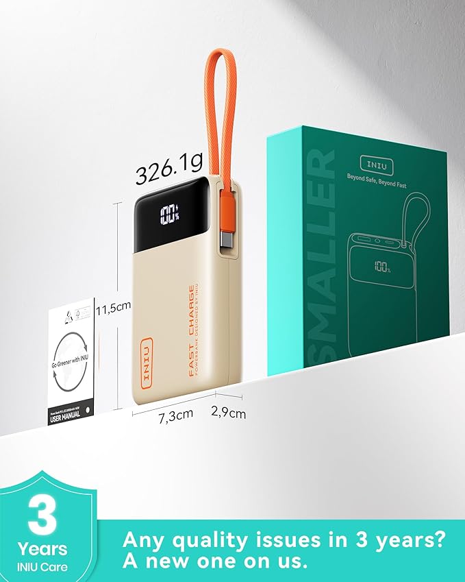 INIU 20000mAh Power Bank, Small 45W PD Fast Charging Portable Charger - Image 8