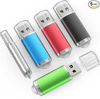 TOPESEL USB Flash Drive 5 Pack 64GB USB 2.0 Flash Drive Memory Stick USB Drive by TOPESEL