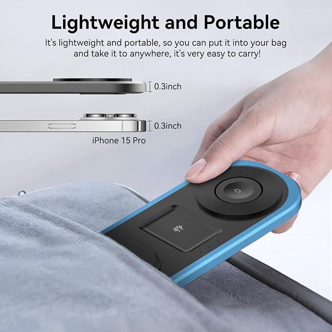 3 in 1 Wireless Charger for iPhone, Foldable Charging Station for Magsafe for - Image 6