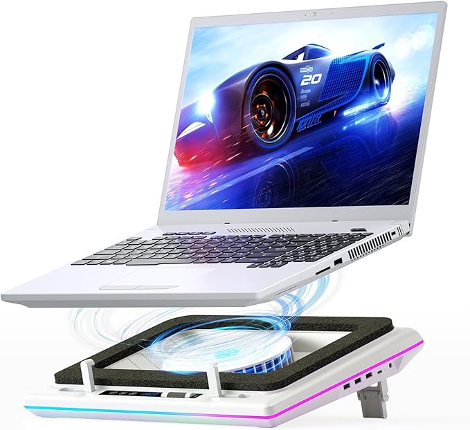 llano RGB Laptop Cooling Pad, Powerful Turbofan, Quiet Cooling, Touch Control by TheHorizonofPossibility