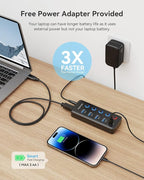 Powered USB Hub, Wenter 5 Ports USB 3.0 Hub - Image 6