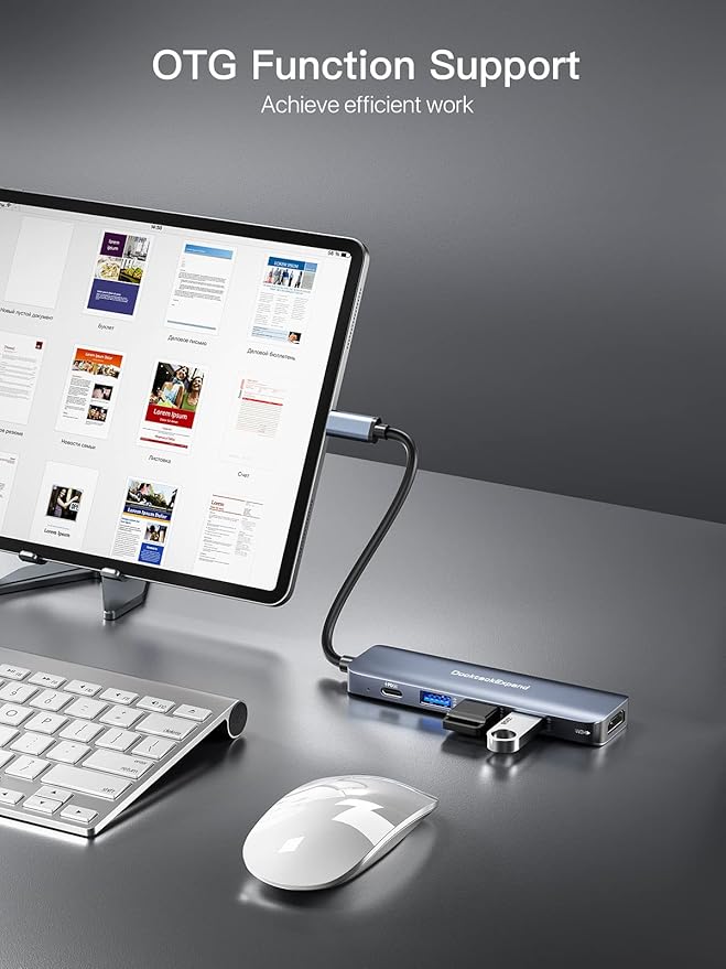 USB C HUB, DockteckExpand USB-C Multiport Adapter 5 in 1 - Image 6