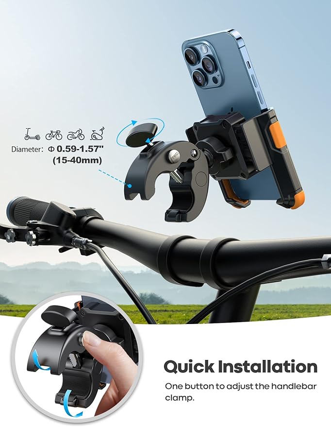 Lamicall Motorcycle Phone Mount Holder - Image 6