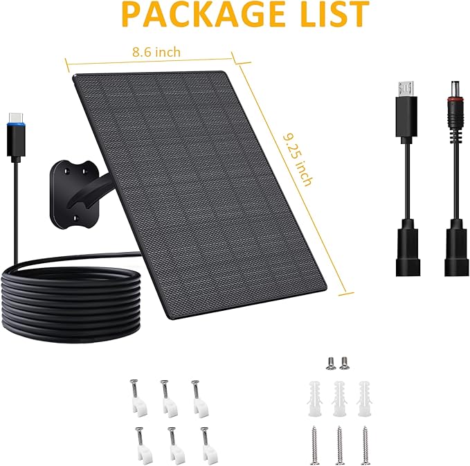 Zivif 10W Solar Panel for Security Cameras, 5V Solar Charger - Image 2