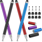 MEKO 4 Pack Stylus Pens for Touchscreens, 2-in-1 High Sensitivity&Precision by MEKO