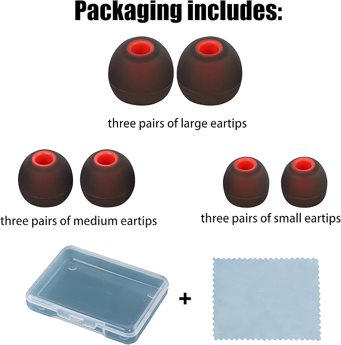 Earbud Replacement Tips Silicone Earbud Tips Eartips Fit Most in-Ear Earbuds - Image 7