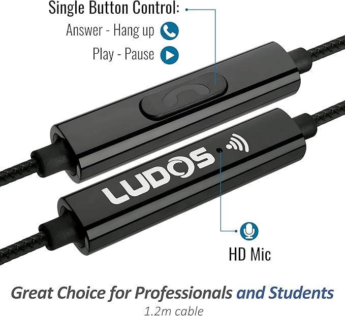 LUDOS Clamor Wired Earbuds in-Ear Headphones, 5 Years Warranty, Earphones - Image 6