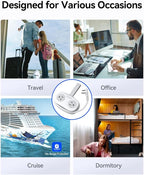 ORICO 20W USB-C PD Travel Power Strip, 4 AC Outlets 3 USB Ports, 4FT Flat Plug - Image 6