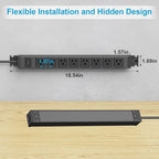 HHSOET Metal 360° Rotating Mountable Power Strip, 8 Outlet Gaming Table Mounted - Image 4