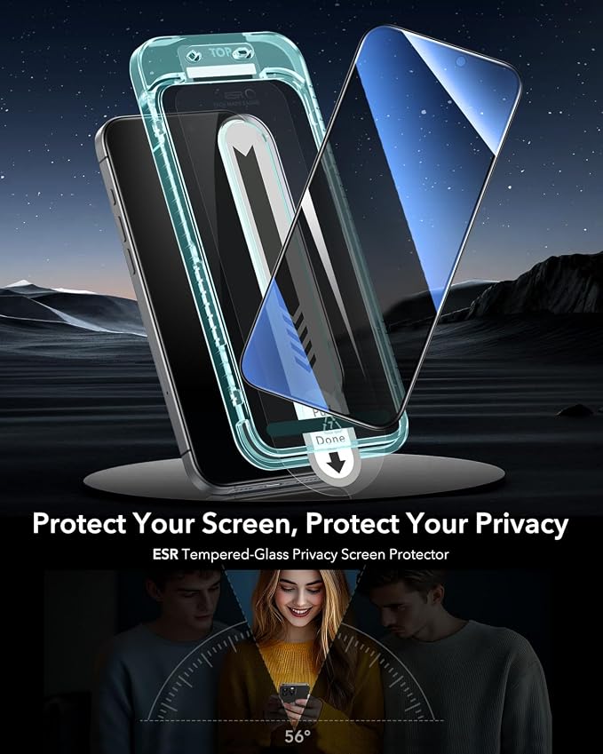 ESR 3 Pack for iPhone 16 Plus/iPhone 15 Plus Privacy Screen Protector, Anti-spy - Image 2