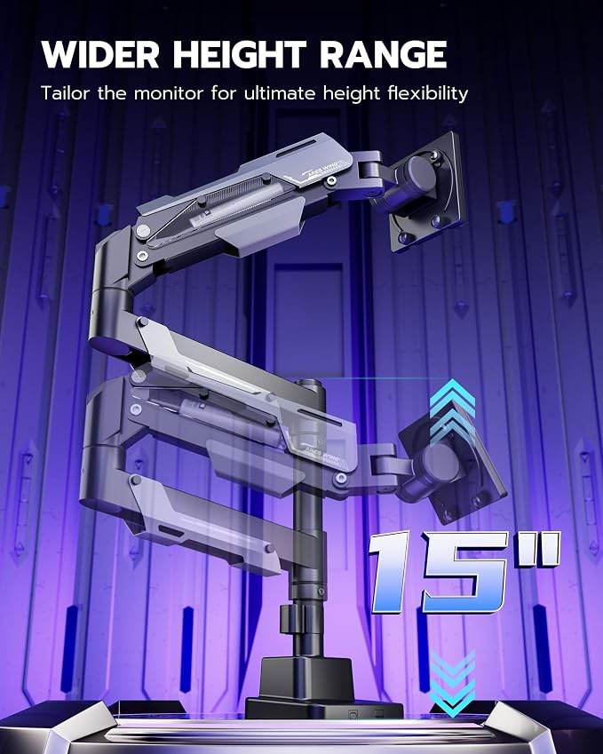 ARES WING Single Monitor Mount, Ultrawide Monitor Arm - Image 4