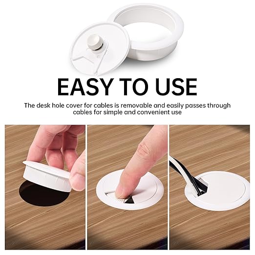 Desk Grommet 2 inch8 Pcs, Desk Hole Grommet, Cable Grommet, Desk Hole Cover - Image 3