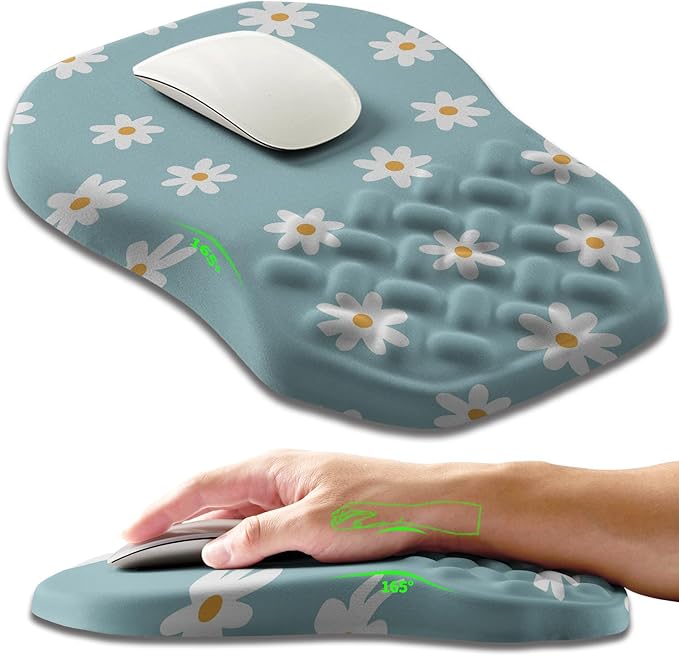 Ergonomic Slope Mouse Pad Wrist Support, Wrist Rest Mousepad by Armanza