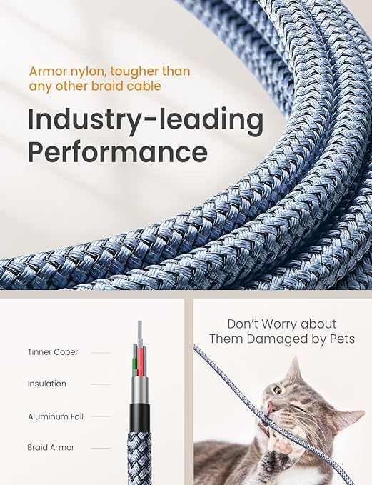 AINOPE 10 ft USB C Cable 2-Pack, 3.1A C Chargers Fast Charging 10 Foot - Image 5