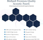 Mollywell Hexagon Acoustic Panels, High Density, Soundproofing, Decorative - Image 3