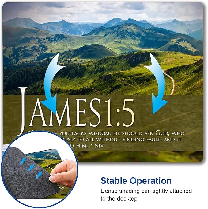 Mouse Pad, Mountains Mouse Pad Custom Design, Square Waterproof Mouse Pad - Image 6