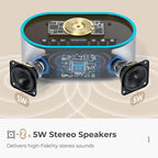 uscce Alarm Clock Bluetooth FM Radio: 10W Stereo Sound Speaker - Image 8