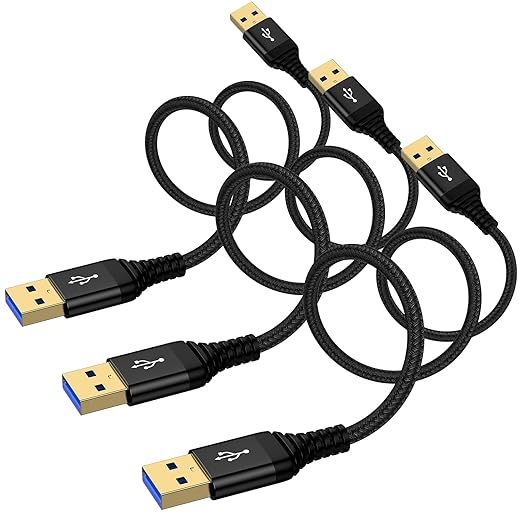 USB to USB Cable, 3 Pack 6 FT USB3.0 A to A Cable Male to Male USBCable Double by HomeTravelChargerAccessory