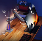 RGB Gaming Monitor-Arm for Flat/Ultrawide/Curved Monitors 32 to 60 inch - Image 5