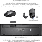 Wireless Keyboard and Mouse Combo, 2.4G Silent Cordless Keyboard Mouse Combo - Image 6