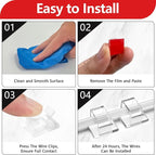100PCS Cable Clips, Adhesive Wire Clips Organizer Cord Clips Management - Image 4