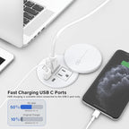 Recessed Power Grommet 3-inch Hole, 15W Wireless Charger, 20W USB C Fast - Image 4