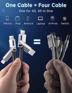 4-in-1 Compatible with USB C to Lightning Cable, 60W High-Speed Charging & Fast - Image 8
