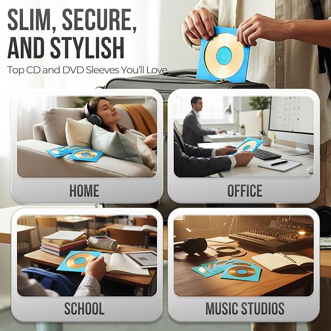 Flexzion DVD CD Sleeves 100 Pack - Image 8