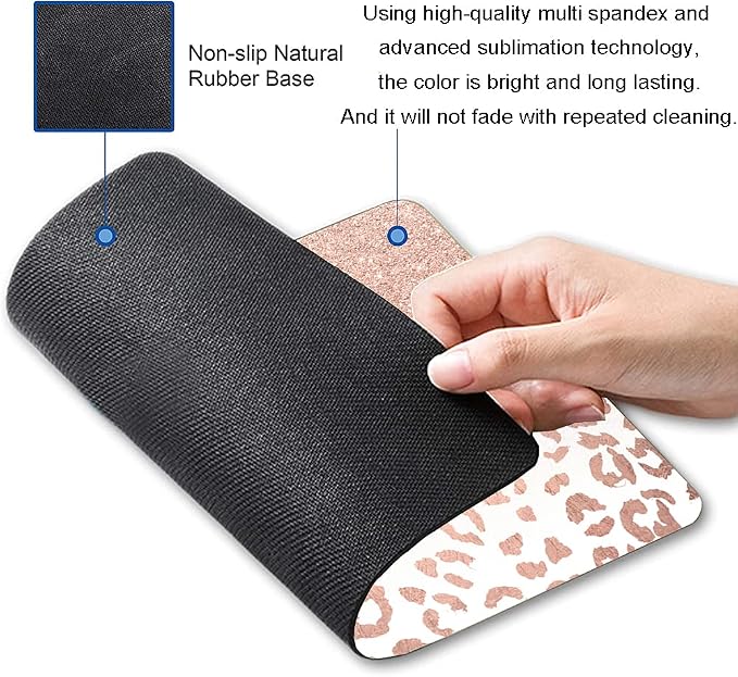 Mouse Pad, Animal Print Mouse Pad Custom Design, Square Waterproof Mouse Pad - Image 2