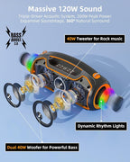 Portable Bluetooth Speakers Wireless, 200W Peak Loud Sound and Deep Bass - Image 2