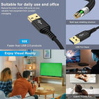 USB Extension Cable 6FT, 2 Pack USB Extender High Speed USB3.0 Extension Cord - Image 4