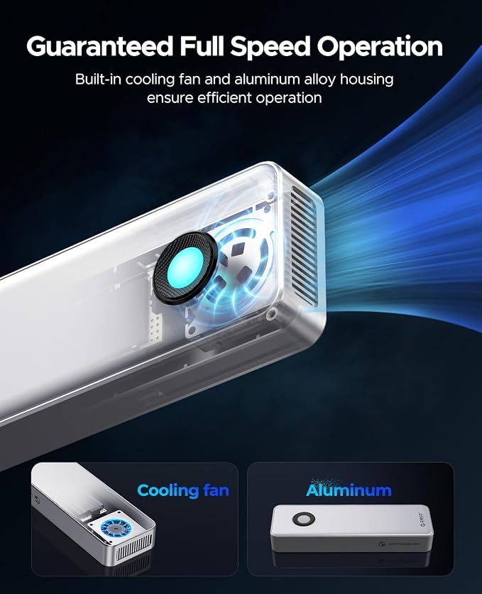 ORICO 2TB Portable SSD for 3700MB/s, RGB External Solid State Drive - Image 5