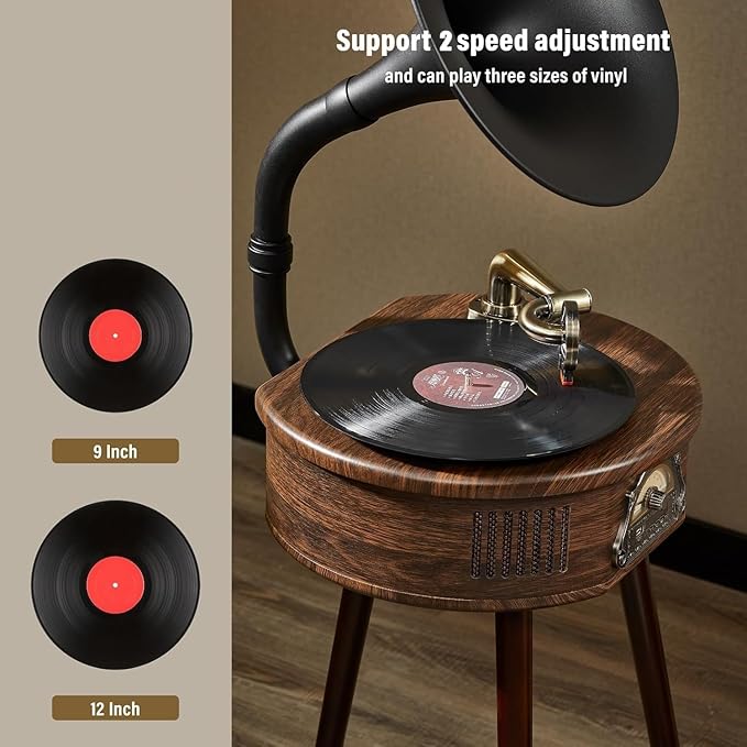 Gramophone Record Player，Italian Style Gramophone Vinyl Record Player - Image 4