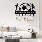 Personalized Football Key Holder Wall Mount, Custom Metal Key Rack Key Holder - Image 3