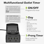 BN-LINK 7 Day Outdoor Heavy Duty Digital Programmable Timer, Outdoor Timer - Image 3