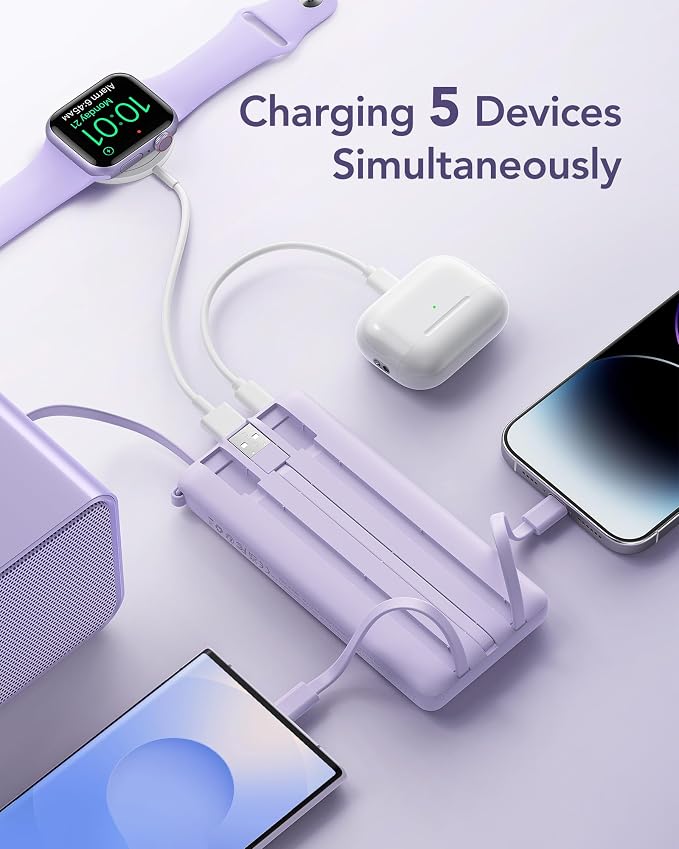 VRURC Portable Charger Power Bank, 10000mAh Travel Essentials Battery Pack - Image 3