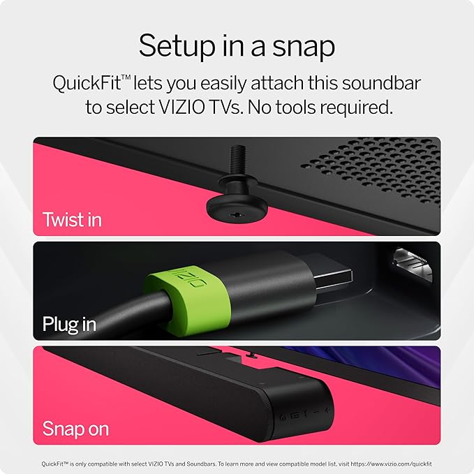 VIZIO 2.1 Soundbar, Wireless Subwoofer w/Dolby Atmos & DTS:X, QuickFit™ - Image 11