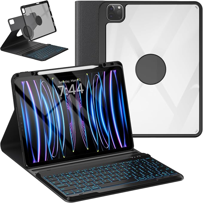 OYEEICE Keyboard Case for iPad Pro 12.9 inch 6th Gen 2022, 5th 2021, 4th 2020 by OYEEICE