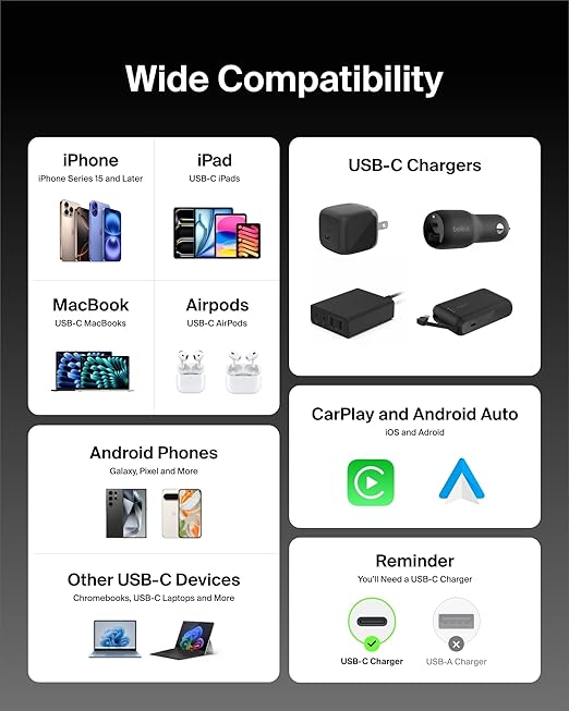 Belkin USB C to USB C Cable, 60W - Image 5
