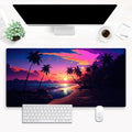 Sunset Beach Gaming Mouse Pad for Desk, Fantasy Ocean Art Desk mat Extended by Cindasun
