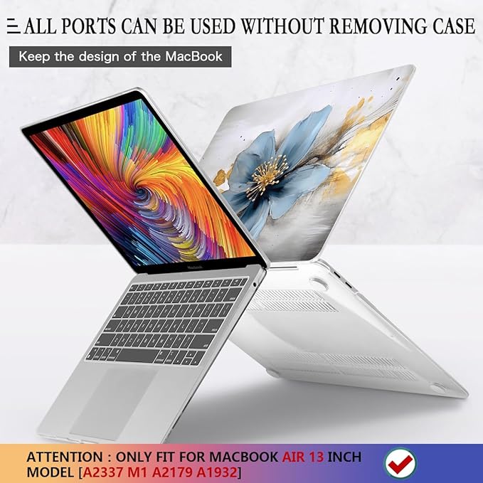 CISSOOK Compatible with MacBook Air 13 inch Case M1 2021-2018 Release Model - Image 5