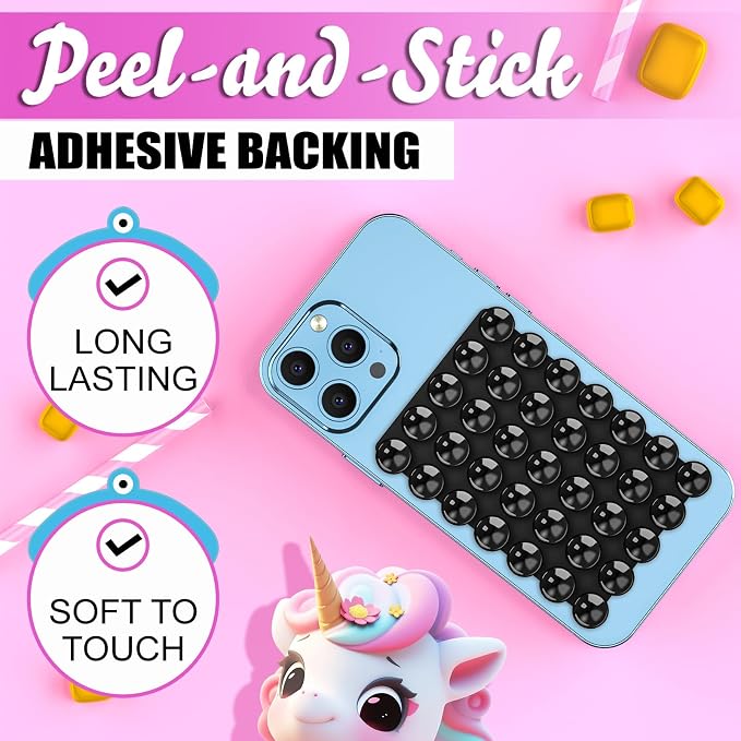 2024 Upgrade 2PCS Silicone Suction Cup Phone Case Adhesive Mount, Adhesive Grip - Image 4