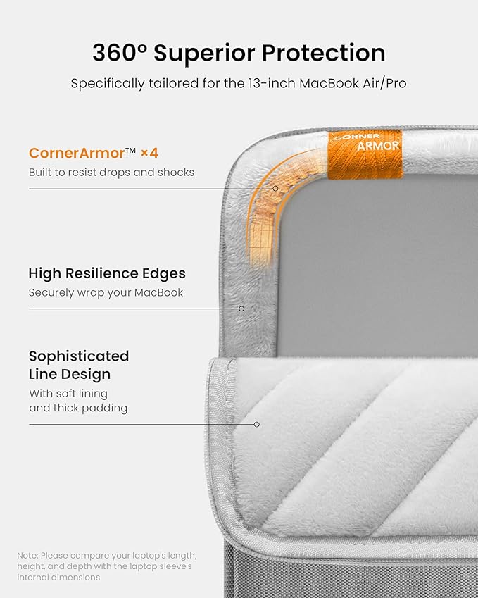 tomtoc 360° Protective Laptop Sleeve - Image 4