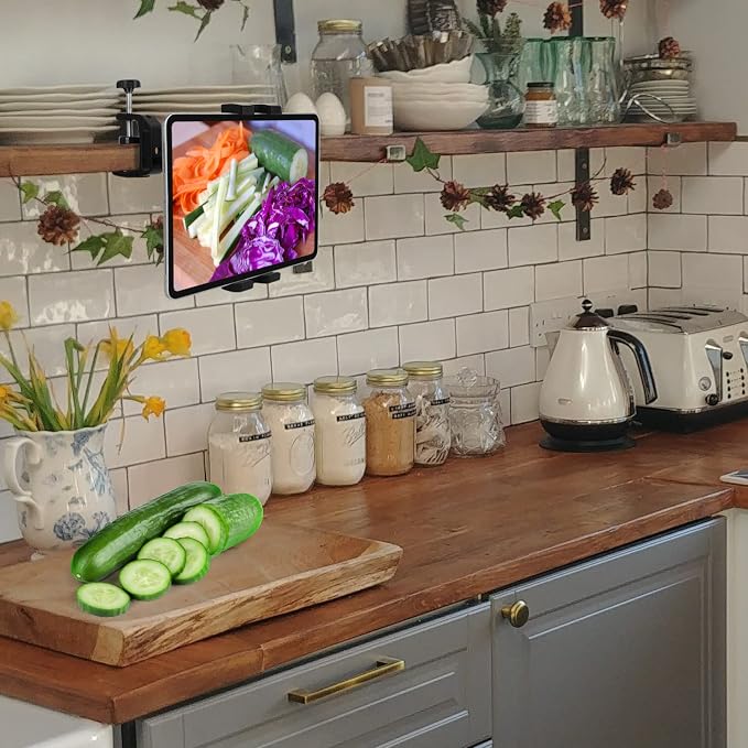 Under Cabinet Tablet Mount, Kitchen Tablet Holder iPad Mount - Image 4
