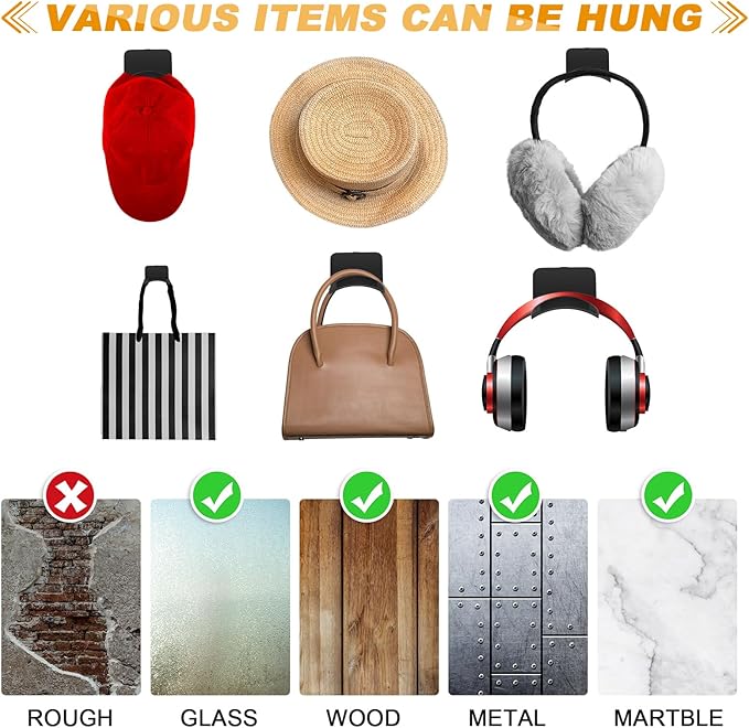 24 Pcs Headphone Wall Hangers Adhesive Gaming Headset Holder Hooks - Image 4