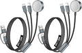 2Pack 4FT Upgraded 3 in 2 Multi Charging Cable by Autallgee