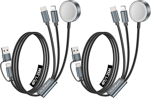 2Pack 4FT Upgraded 3 in 2 Multi Charging Cable by Autallgee