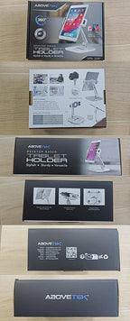 AboveTEK Tablet Stand Holder, Stylish Aluminum iPad Stands, Foldable 360° - Image 10